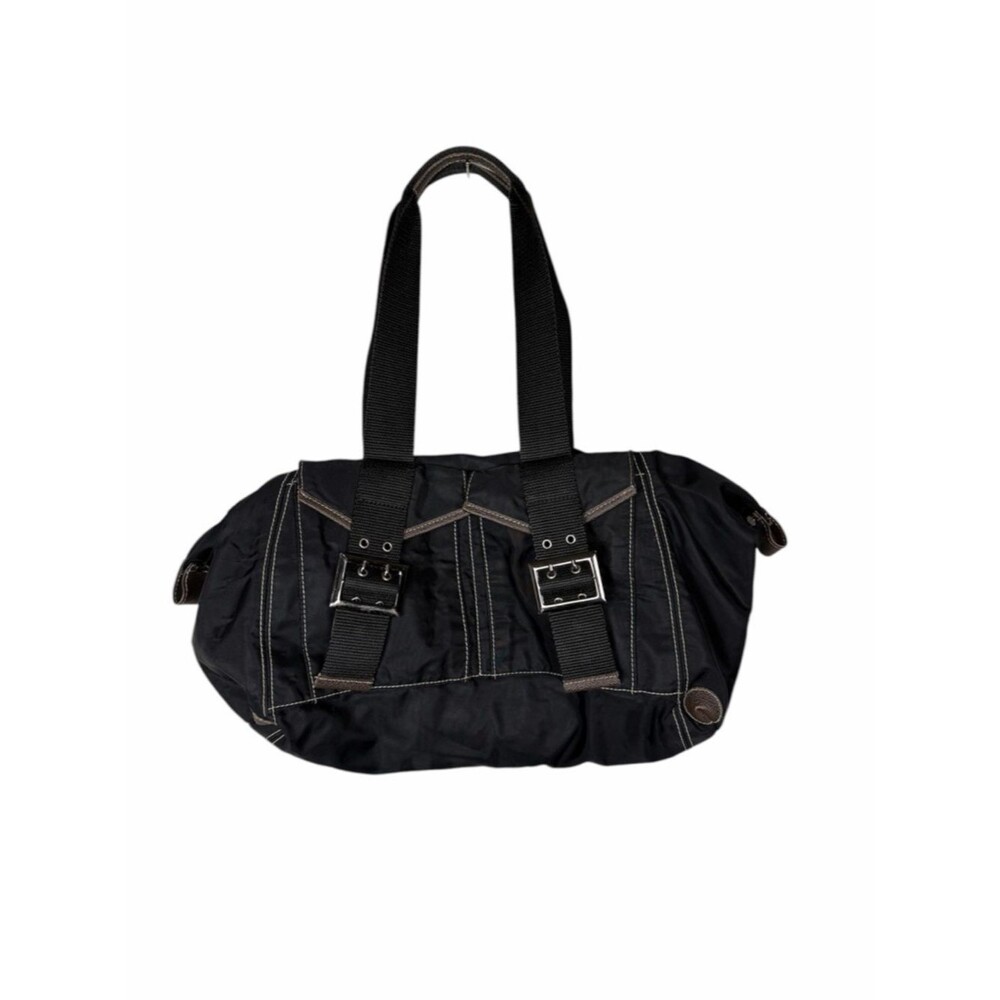 Un Apres Midi De Chien Paris Nylon Tote Bag Black Buckle Shoulder Bag Travel Zip